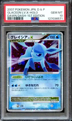 PSA 10 Glaceon LV.X 1st Edition DP4 Dawn Dash Japanese Pokemon Card GEM MINT - Image 1