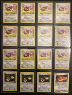 Pokemon TCG Vintage Card Lot (107) Total Eevee Charmander Squirtle Kadabra NM - Image 1