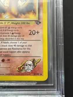 Blaine’s Charizard 2/132 Holo Rare Gym Challenge Pokemon Card Corrected BGS 8.5 - Image 4