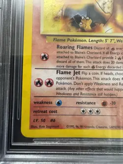 Blaine’s Charizard 2/132 Holo Rare Gym Challenge Pokemon Card Corrected BGS 8.5 - Image 5