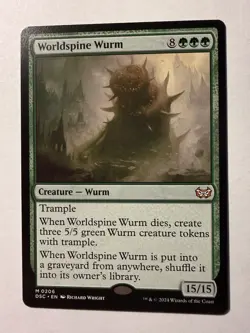 Worldspine Wurm - 206 - NM - Commander: Duskmourn: House of Horror - MTG - Image 1