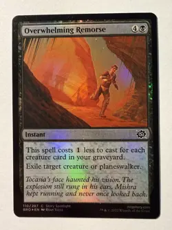 MTG Magic the Gathering Overwhelming Remorse (110/416) The Brothers' War LP FOIL - Image 1