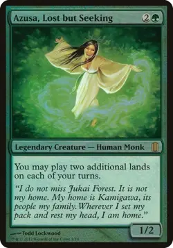 Azusa, Lost but Seeking - Foil Oversized Commander's Arsenal MP MTG - Image 1
