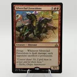 Magic MTG: Silverclad Ferocidons - Rivals of Ixalan (RIX) #115 (Near Mint) Rare - Image 1