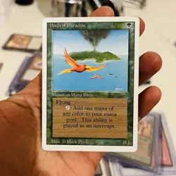 Magic the Gathering ~ MTG ~ 1x Birds of Paradise ~ MP ~ REVISED - Image 1