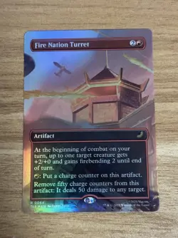 Magic The Gathering Fire Nation Turret Borderless Foil Avatar The Last Airbender - Image 1
