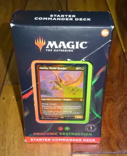 MTG Starter Commander Deck Draconic Destruction Red Green Magic The Gathering - Image 1