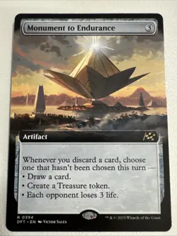 Monument to Endurance Extended (NM Non-Foil) DFT-0394 Rare MTG - Image 1