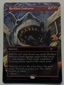 MTG Secret Lair Drop Reckless Endeavor Sorcery RARE RAINBOW FOIL #2177 - Image 1