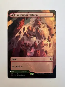 Cragcrown Pathway / Timbercrown Pathway - BORDERLESS - MTG Zendikar Rising - NM - Image 1