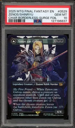 Magic MTG Zenos yae Galvus FF CHAR Borderless Surge Foil #0529 PSA 10 Gem Mint - Image 1