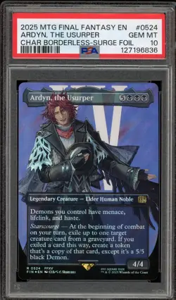 Magic MTG Ardyn, the Usurper FF CHAR Borderless Surge Foil #0524 PSA 10 Gem Mint - Image 1
