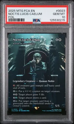 2025 MTG FINAL FANTASY THROUGH THE AGES FOIL #0023 NOCTIS LUCIS CAELUM PSA 10 - Image 1