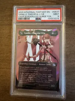 2025 MAGIC: THE GATHERING FINAL FANTASY SURGE FOIL VANILLE, CHEERFUL L'CIE PSA 9 - Image 1