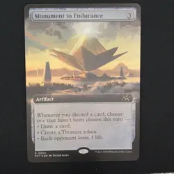 Monument to Endurance (Extended Art) FOIL MTG Aetherdrift Rare 394 NM - Image 1