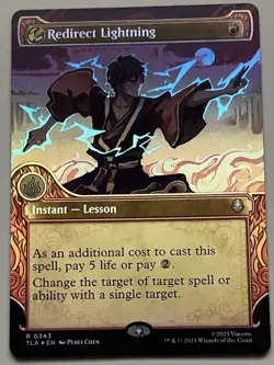 MTG Avatar: The Last Airbender Redirect Lightning Instant RARE FOIL #0343 - Image 1