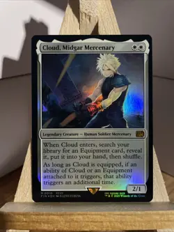 Cloud, Midgar Mercenary Mythic Foil #10 2025 MTG Final Fantasy VII Look! - Image 1