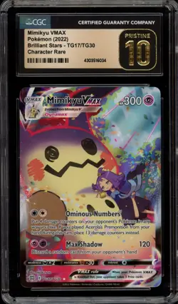 Pokemon Mimikyu VMAX Brilliant Stars Full Art #TG17 CGC 10 Pristine - Image 1