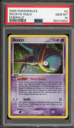 Pokemon Deoxys EX Emerald Holo Rare #2 PSA 10 Gem Mint - Image 1