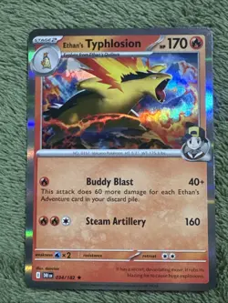 Ethan's Typhlosion 034/182 NM Destined Rivals Holo Rare Pokemon S&V TCG - Image 1