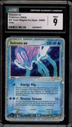 Pokemon Suicune ex EX Team Magma Vs Team Aqua Holo Ultra Rare #94 CGC 9 Mint - Image 1