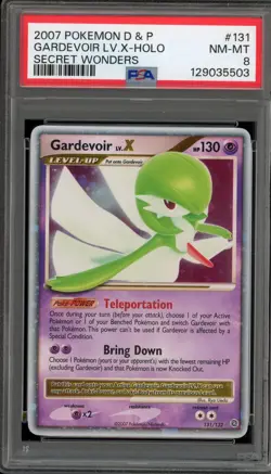 Pokemon Gardevoir Lv.X Secret Wonders Holo Ultra Rare #131 PSA 8 - Image 1