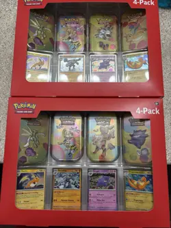 Pokemon TCG Scarlet & Violet 151 Mini Tin 4-Pack Lot 2 Sam’s Club Sealed Both - Image 1