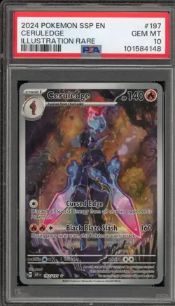 Pokemon Ceruledge Surging Sparks Illustration Rare #197 PSA 10 Gem Mint - Image 1