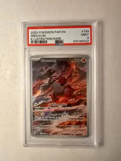 2023 Pokemon Paradox Rift Groudon Illustration Rare 199/182 Holo - PSA 9 Mint - Image 1