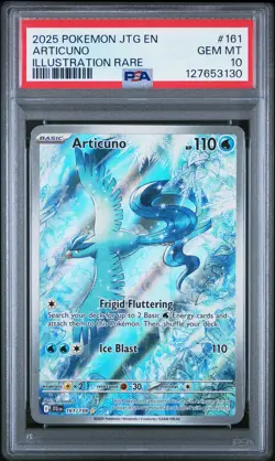 2025 POKEMON JTG EN-JOURNEY TOGETHER ILLUSTRATION RARE #161 ARTICUNO PSA 10 - Image 1