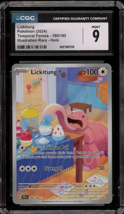 Pokemon Lickitung Temporal Forces Illustration Rare #180 CGC 9 Mint - Image 1