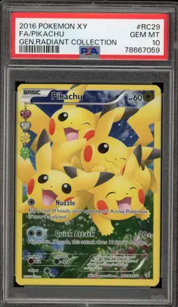 Pokemon Pikachu XY Generations Radiant Coll. Full Art #RC29 PSA 10 Gem Mint - Image 1