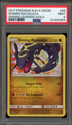 Pokemon Shining Rayquaza Shining Legends Holo Ultra Rare #56 PSA 9 Mint - Image 1