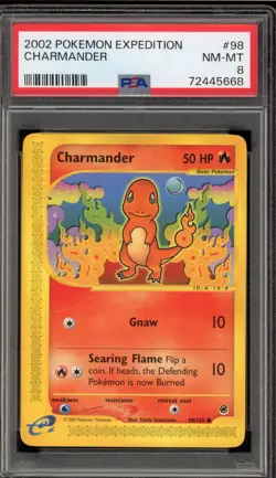 Pokemon Charmander Expedition #98 PSA 8 - Image 1