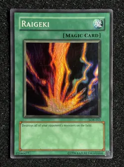 Yugioh Raigeki LOB-053 Unlimited Wavy Print - Image 1