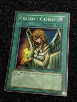 Yugioh Graceful Charity SDP-040 1st Edition Foil Shift Misprint - Image 3