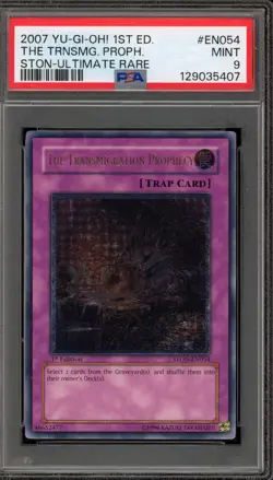 Yu-Gi-Oh! The Transmigration Prophecy 1st Edition Ultimate Rare STON-EN054 PSA 9 - Image 1