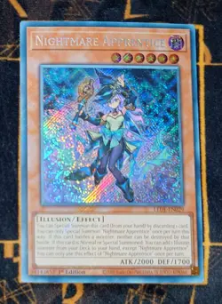 YUGIOH Nightmare Apprentice (LEDE-EN029) Secret Rare 1st Edition Near Mint - Image 1