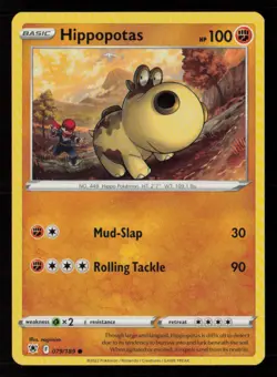 Hippopotas SWSH10: Astral Radiance #079/189 Common Pokemon Card - Image 1