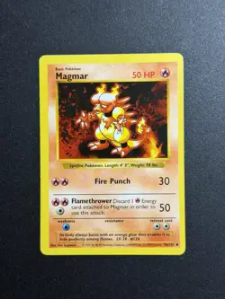 Pokemon WOTC 1999 Base Set Shadowless Magmar Rare Vintage Pokemon Card 36/102 - Image 1
