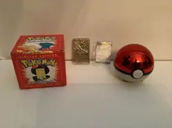 23K Gold Plated CHARIZARD Trading Card 1999 Burger King Pokemon Ball - Image 1