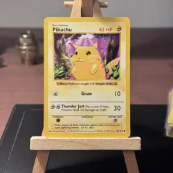 Shadowless Pikachu 58/102 Base Set Pokemon Card Yellow Cheeks Rare - Image 1