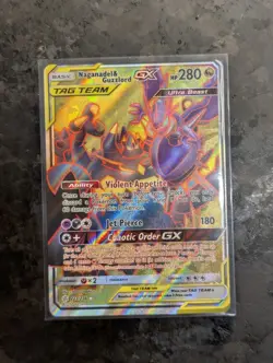 Naganadel & Guzzlord GX - 223/236 - Pokemon Cosmic Eclipse Full Art Card NM - Image 1