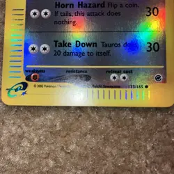 Tauros 133/165 Expedition Reverse Holo Pokemon Trading Card Game - Image 4
