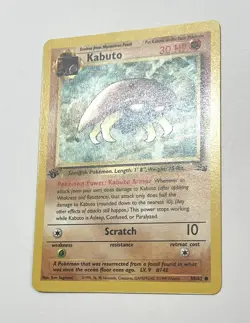 Kabuto 50/62 First 1st Edition Fossil Pokemon Common Card LP+ Light Play Plus - Image 3