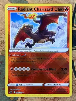 Pokemon Card TCG - Radiant Charizard 020/159 Radiant Rare Crown Zenith Near Mint - Image 2