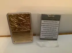 23K Gold Plated CHARIZARD Trading Card 1999 Burger King Pokemon Ball - Image 3