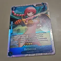 Rebecca OP10-058 SR ONE PIECE Tcg Card Game NM Blue TCG CCG Foil - Image 2