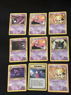 Pokemon Sabrina's Gengar, Haunter, Gastly, And Abra 9-Card Lot 1st Edition - Image 1