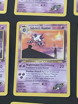 Pokemon Sabrina's Gengar, Haunter, Gastly, And Abra 9-Card Lot 1st Edition - Image 4